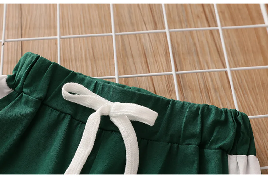 Одежда для крупных девочек от 3 до 12 лет Детская летняя одежда шорты топы с