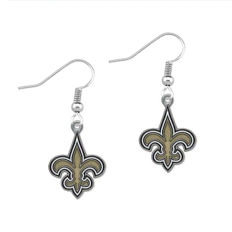 5 пар/лот новые орлеанские святые вентиляторы спортивные серьги Эмаль Сплав