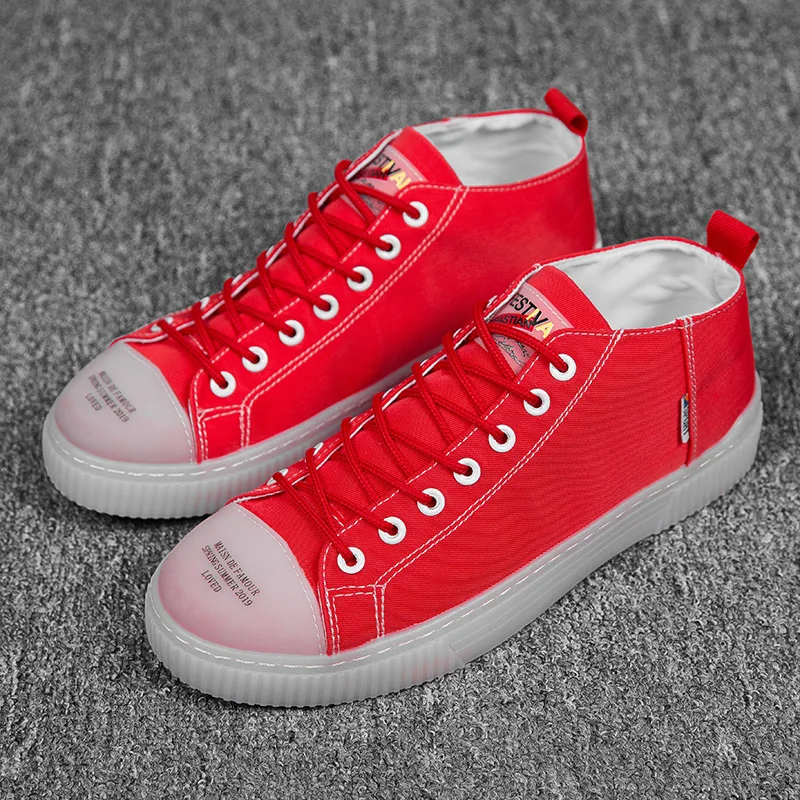 

Male Canvas Shoe Casual Shoes Mens Canvas Solid White Fashion Knitting Men Sports For Zapatos Casuales Para Hombre Man