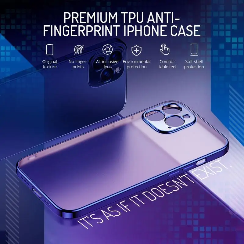 

Чехол премиум-класса из ТПУ с защитой от отпечатков пальцев для iPhone 12 Pro Max для iPhone 11 Pro Mini