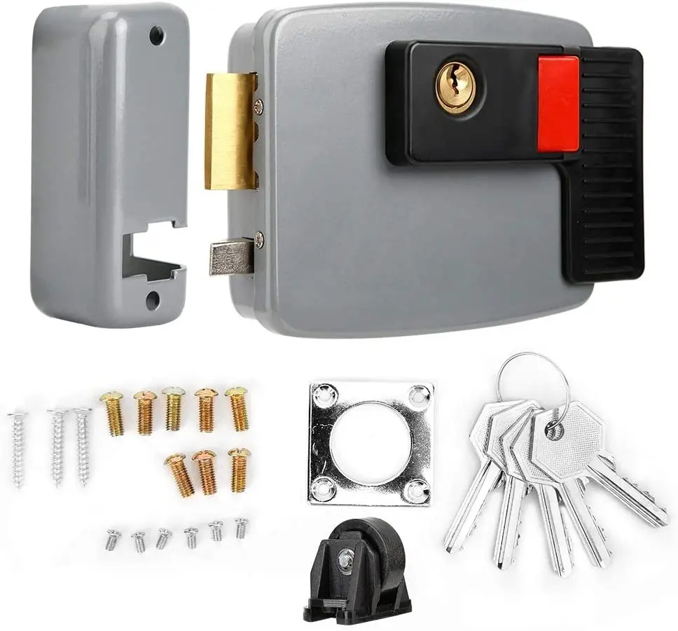 Электрический дверной замок электронный металлический для домофона 12 В