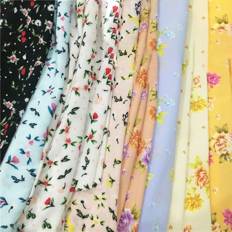 

100X150cm Printed Chiffon Fabrics Chinese Ancient Costume Clothing Cloth Silk Scarves Dress Sewing Material By The Yard
