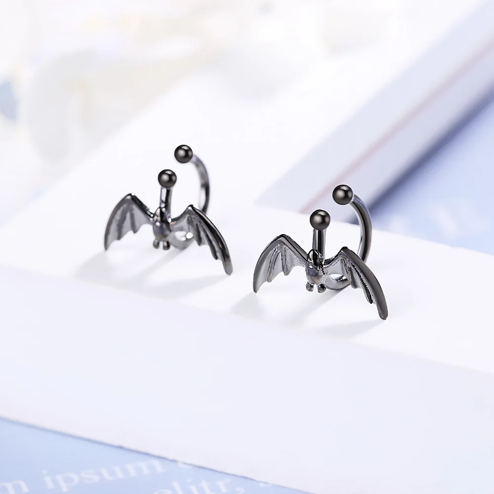 

925 Sterling Silver Women Luxury Classic Animal Earrings Bat Charm Stud Earring Girl Elegant Jewelry Vintage Gifts New