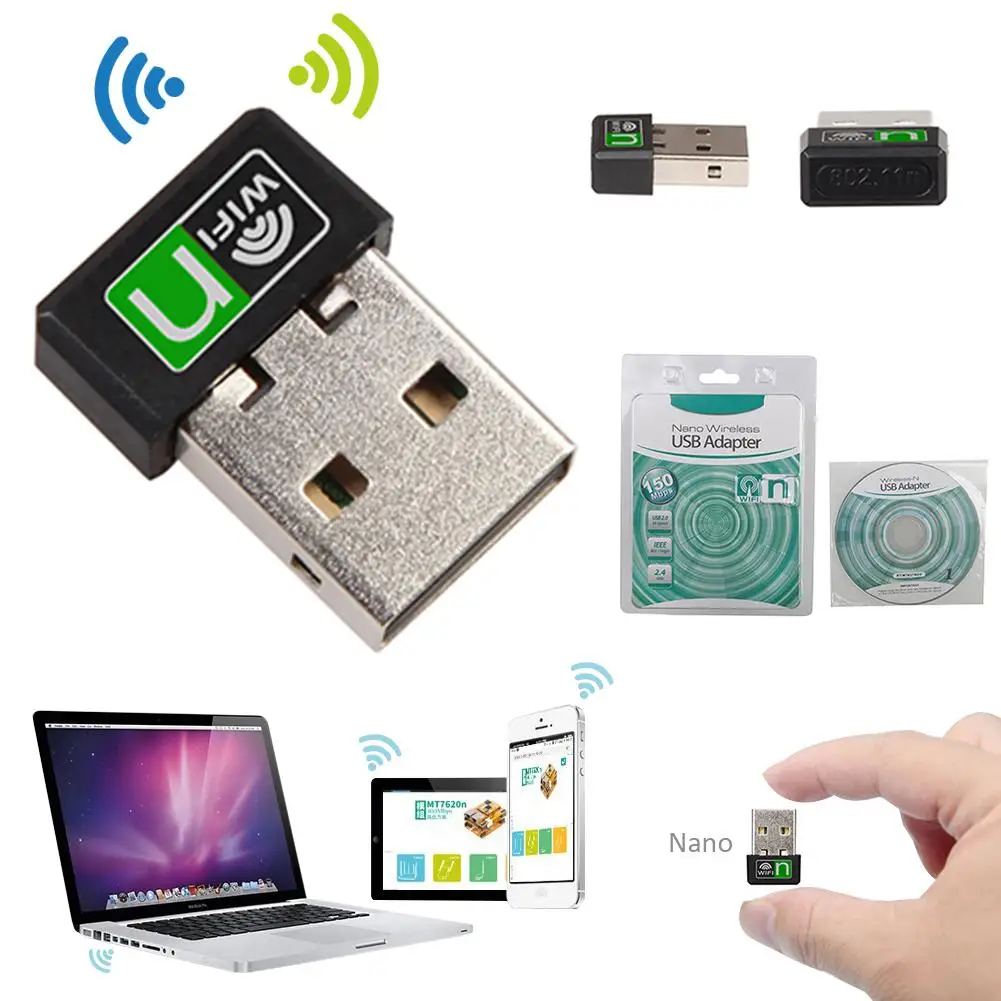 150 Мбит/с мини USB беспроводной Wi Fi адаптер мягкий AP Встроенная антенна USB2.0