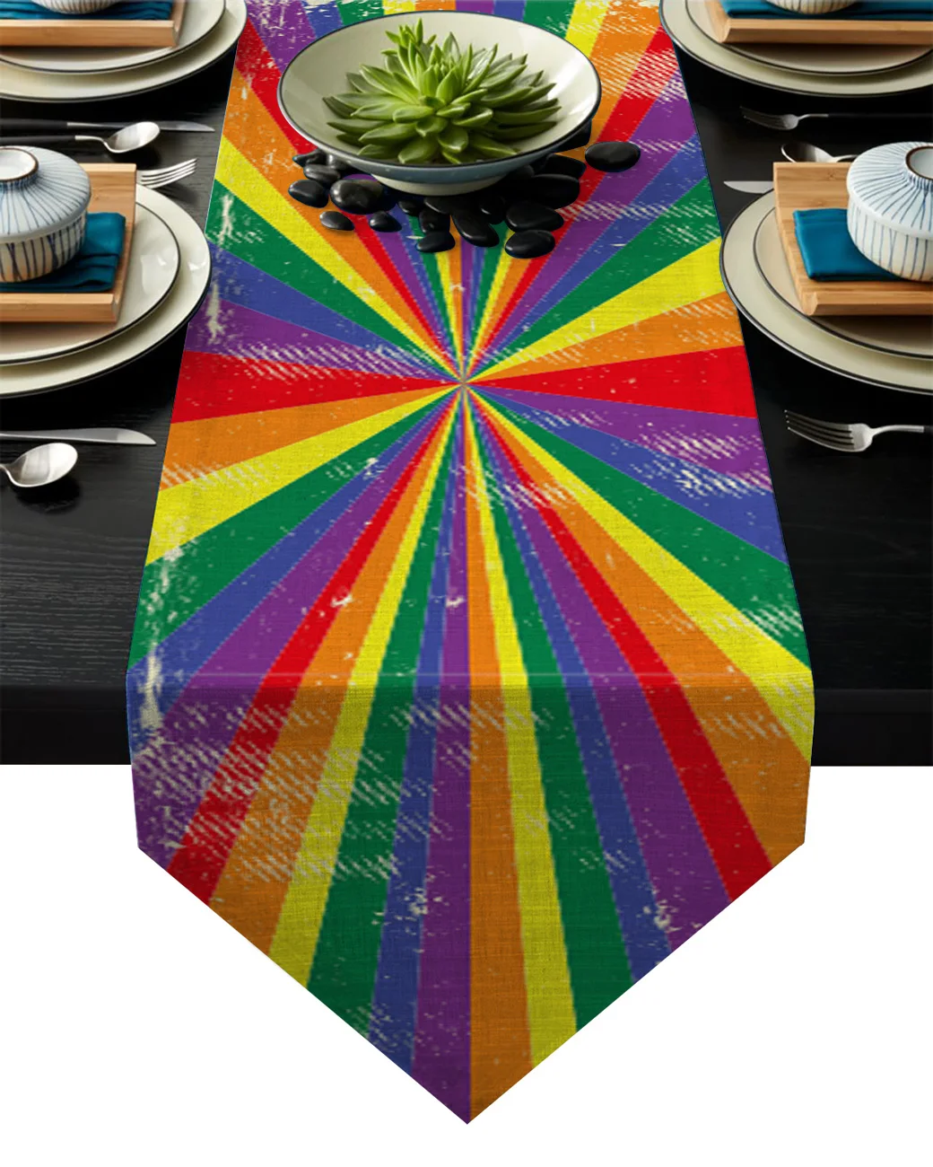 Радужные цвета мексиканские полосы современные скатерти для свадьбы отеля ужина