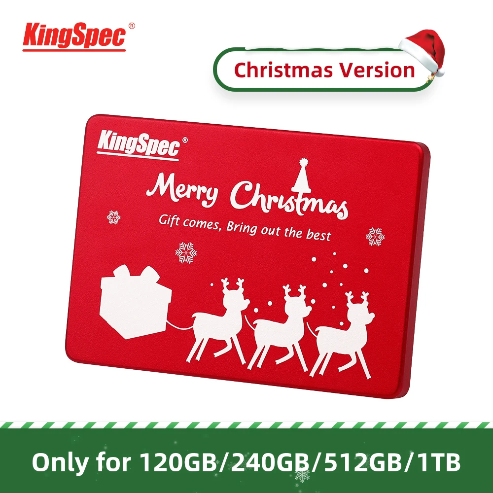 Рождественский подарок KingSpec 120 ГБ 240 SATA3 SSD 512 ГБ 1 ТБ внутренний SATA3 жесткого диска красный металлический чехол для настольного компьютера ноутбука Планшеты