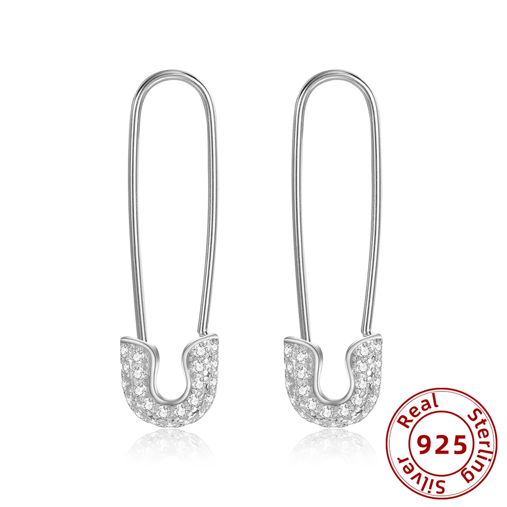 

Серьги-гвоздики женские из серебра 925 пробы с фианитами