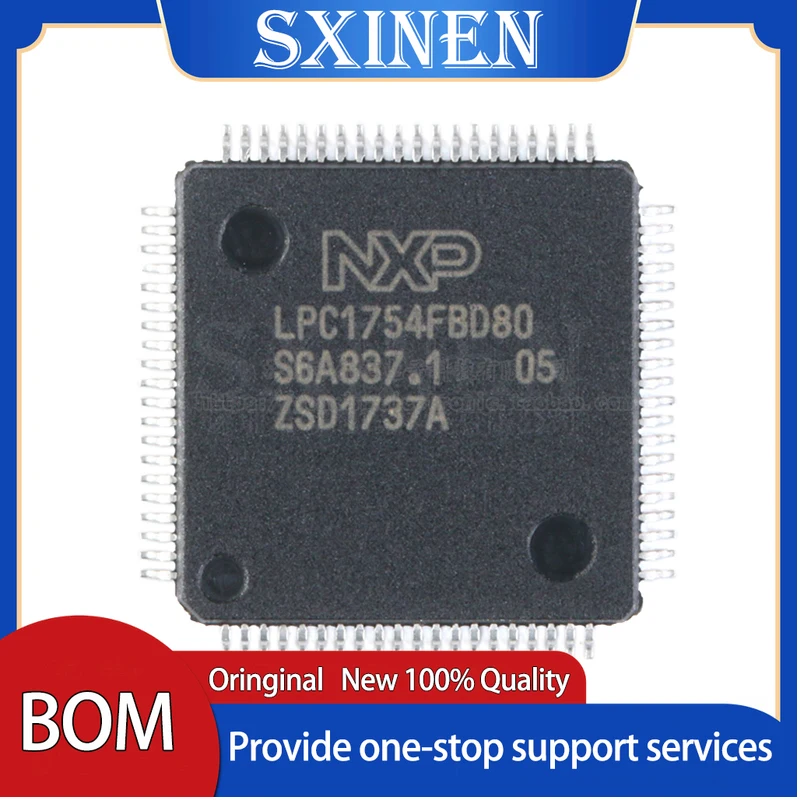 

2 шт., 32-битный микроконтроллер SMD LPC1754FBD80,551 LQFP80 100 МГц