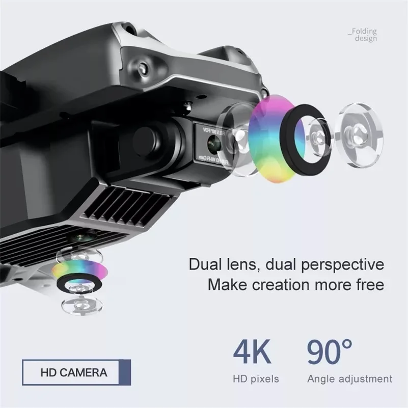 XCZJ K99 Max Drone 4K C&aacute;mara Dual de HD obst&aacute;culos Mini Rc Quadcopter negro y blanco Rc helic&oacute;ptero chico juguetes para regalo-1