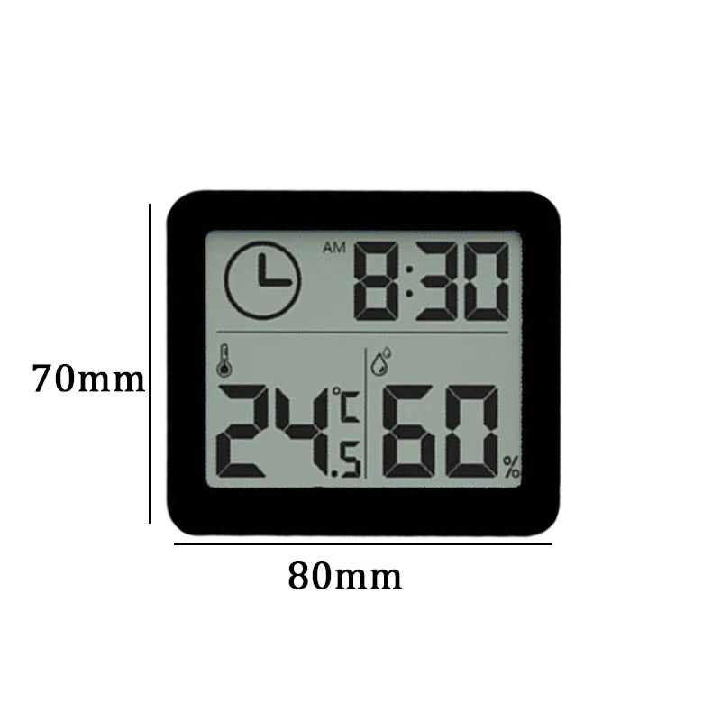Цифровые часы температуры и влажности с большим ЖК дисплеем ультратонкий