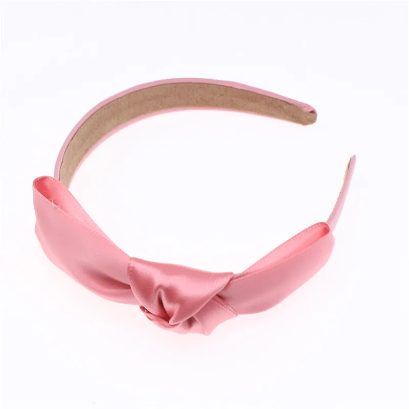 Простая гладкая повязка для волос с бантом мытья лица широкими краями модные