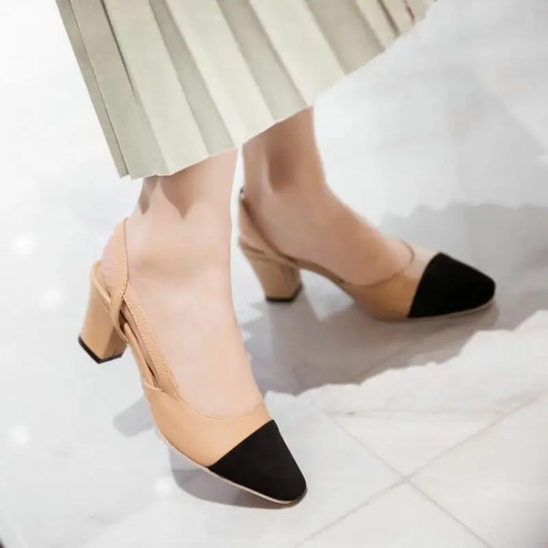 Женские босоножки на высоком каблуке черные или абрикосовые роскошные