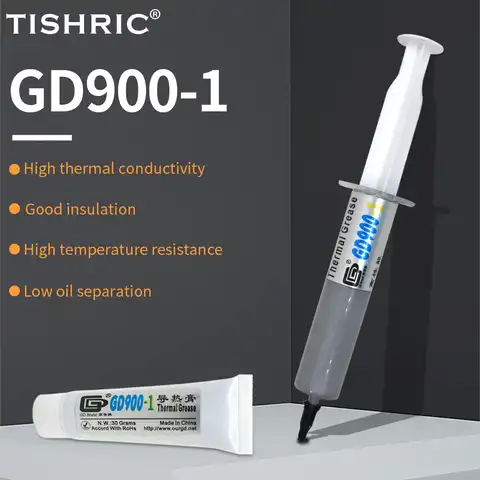 TISHRIC, а так же 30 г, GD900 1 Термальность паста для Процессор радиатор охлаждения горячего расплава клея для радиатора Термальность смазка для но...