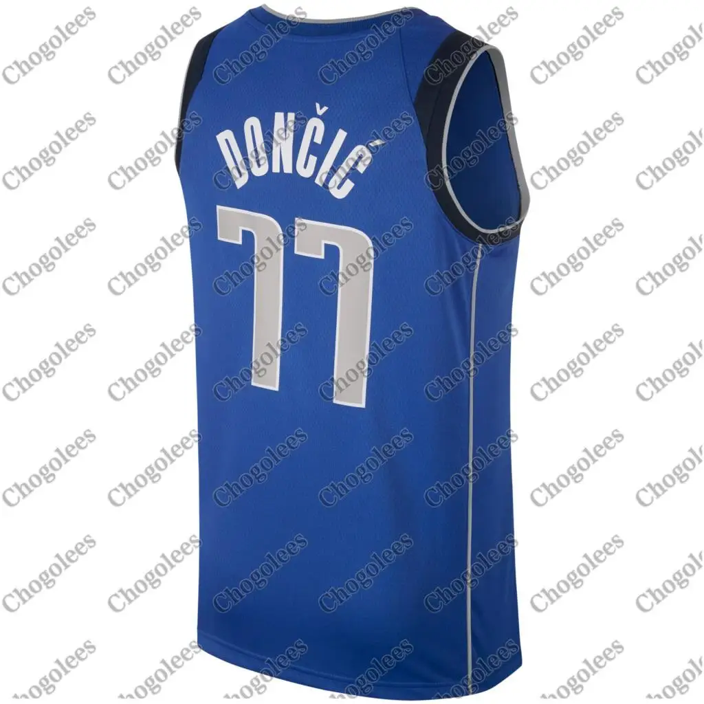 

Men Basketball Jersey Dallas Luka Doncic Men's Swingman Jersey Royal