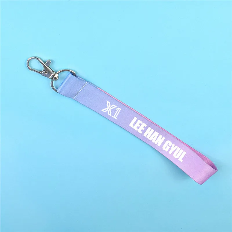 JCF794 KPOP X1 XONE брелок для ключей CHAJUNHO HANSEUNGWOO KIMYOHAN LEEHANGYUL градиентный ремешок - Цвет: LEE HAN GYUL
