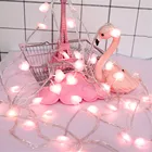 3 м светодиодный любящее сердце Свадебные гирлянды светильник розовая Рождественская Пижама Рождественская Девушки Романтический светодиодный светильник строка Крытый вечерние садовая гирлянда светильник Инж