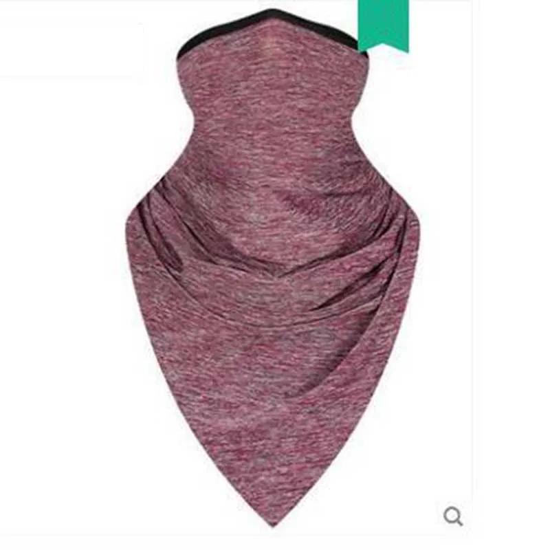 Fuchsia Летняя маска для велоспорта, дышащая маска для спорта на открытом воздухе, шелковая бандана, повязка на голову, анти-УФ, тренировочная маска для бега - Цвет: Fuchsia