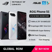global rom asus rog phone 5s5s pro 5g smartphone snapdragon 888 6 78 144hz amoled 6000mah 65w fast charging gaming phone nfc