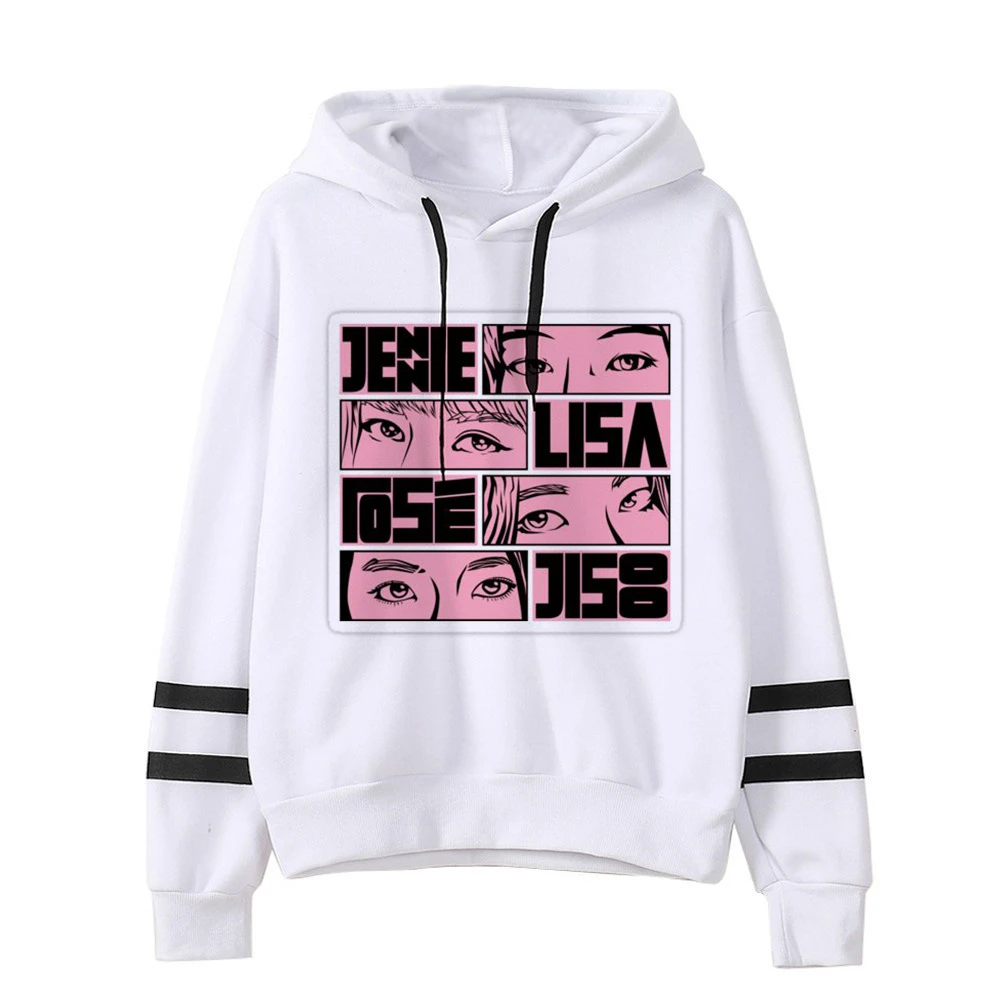 Blackpink Kill This Love Harajuku Толстовка для женщин Ullzang Jennie Rose Lisa Jisoo толстовка с героями мультфильмов осенне-зимняя теплая Женская толстовка с капюшоном - Цвет: 22