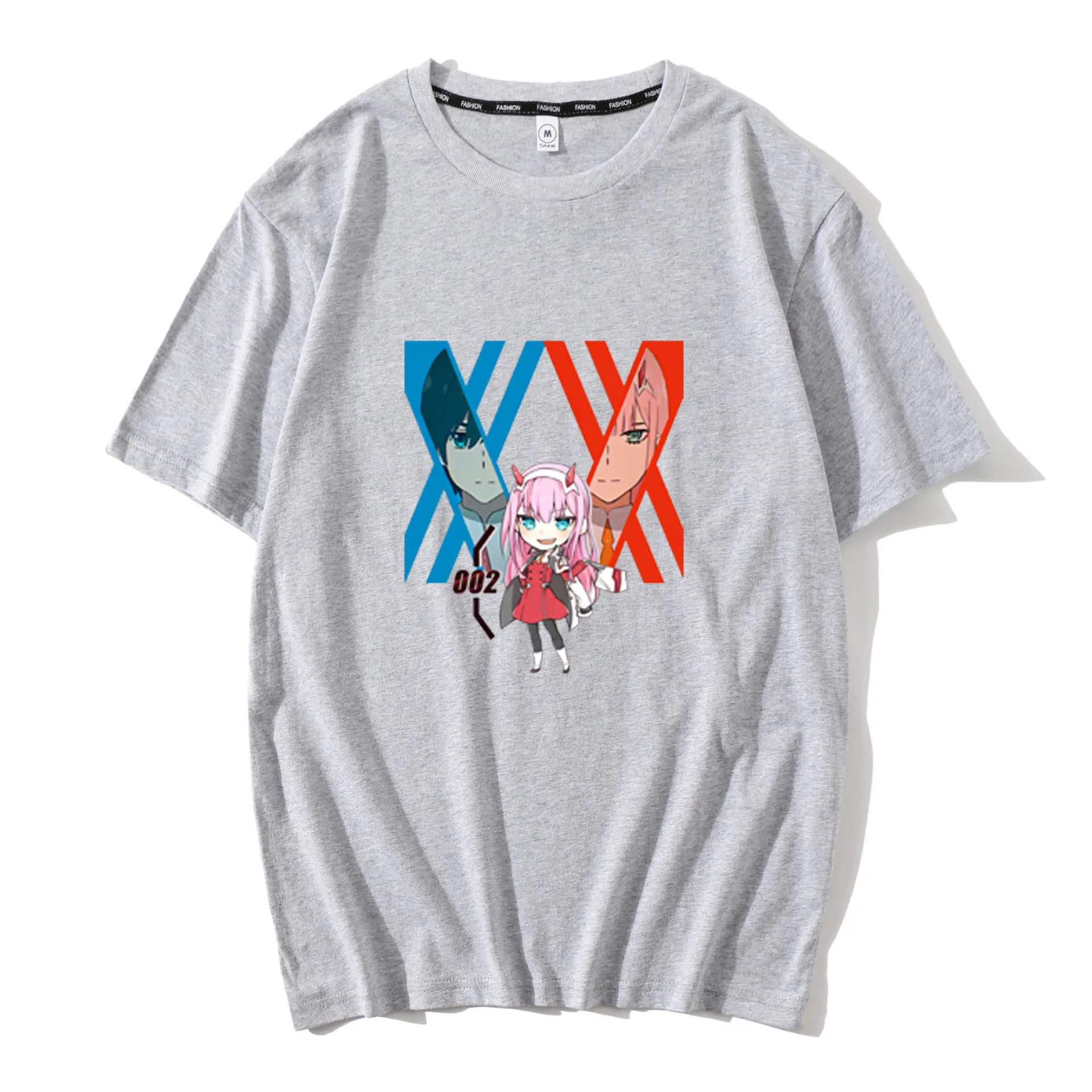 

Zero Two Ice Cube Darling In The Franxx T Shirt for Man Short Sleeved Tees Cotton T-Shirt Funny Round Neck Clothing Plus Size