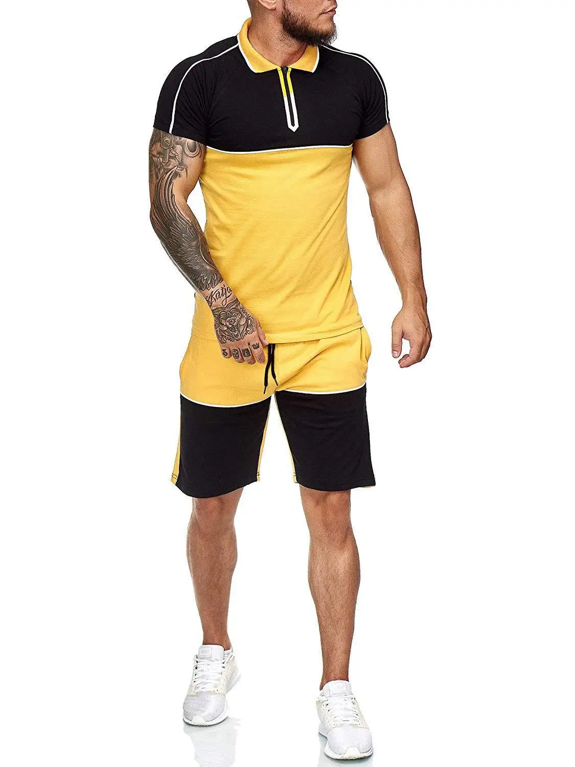 

2021 Men Tracksuits Short Sleeve T-shorts And Short Sport Suits Sweatsuits Sportswear Male Summer 2 Piece Set Casual Clothes