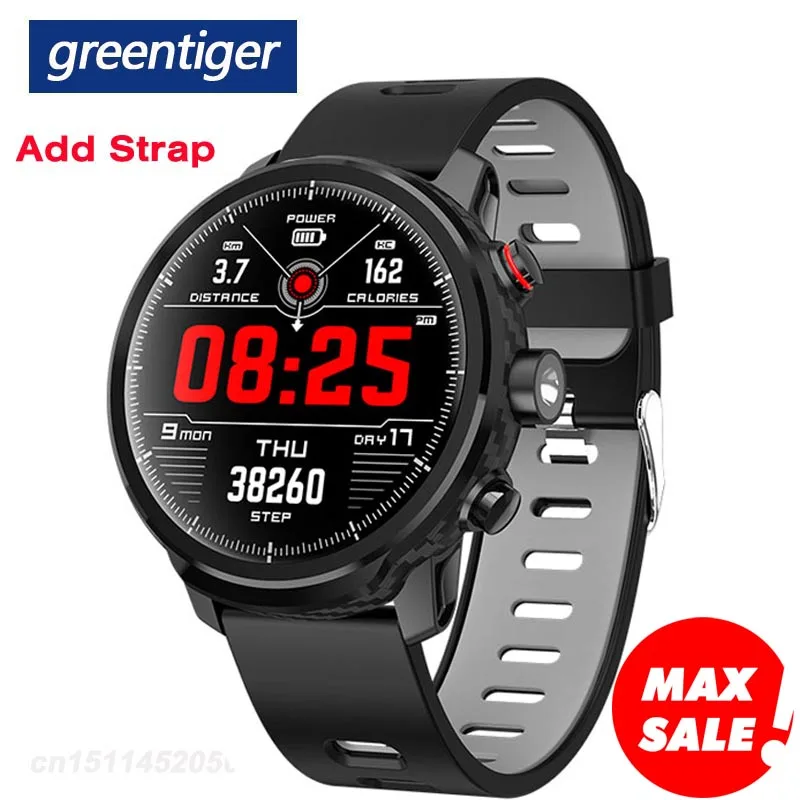 Greentiger L5 Смарт-часы MenIP68 Водонепроницаемый Фитнес-трекер для измерения сердечного ритма сообщение напоминание погода несколько спортивных смарт-часов