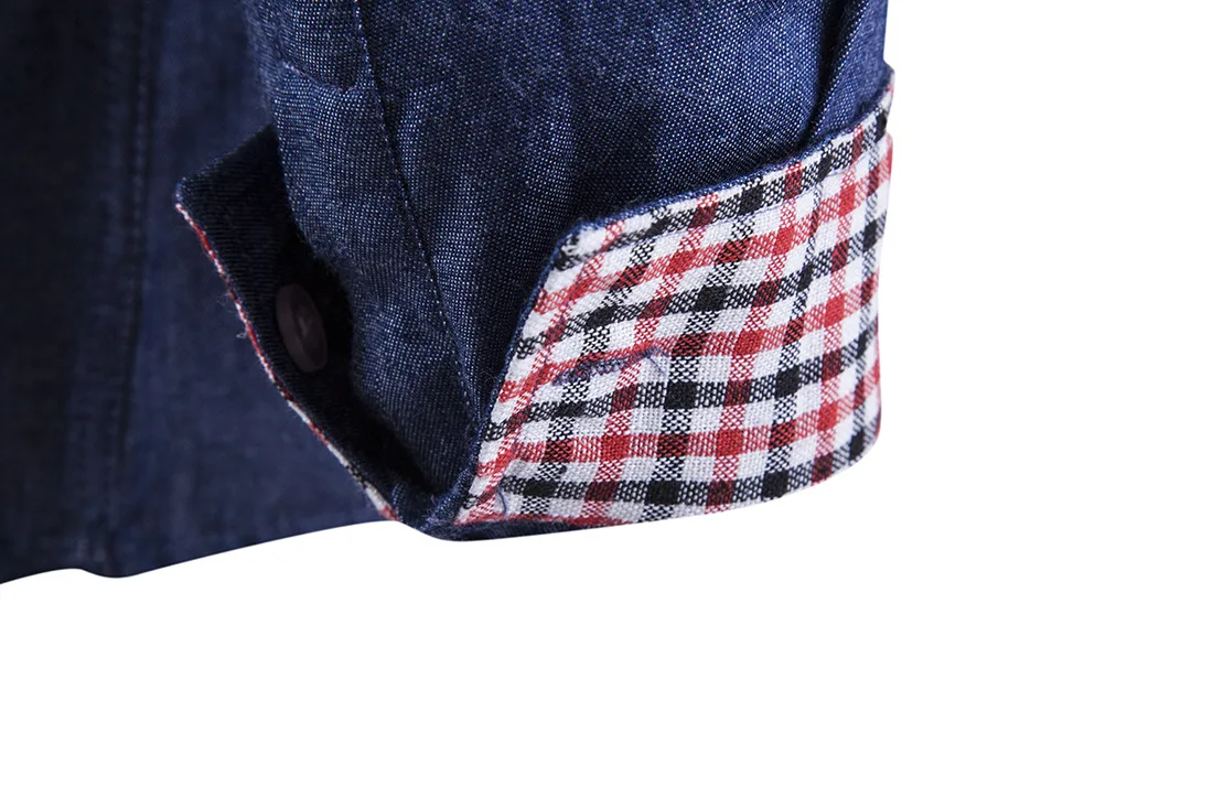 

New men spell skin long sleeve shirt cowboy shirt pocket