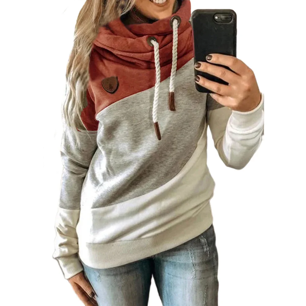 2021 Autumn And Winter New Hoodies Fashion Casual Patchwork Full Sweatshirt Women Cotton Fleece Pullovers Women'S Clothing Bts | Женская