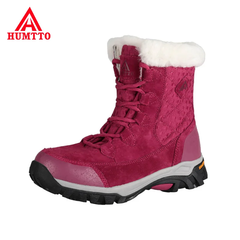 HUMTTO Outdoor Hiking Boots Leather Sneakers for Women Shoes Mountain Trekking Sport Climbing Walking Safety Hunting Snow Boots