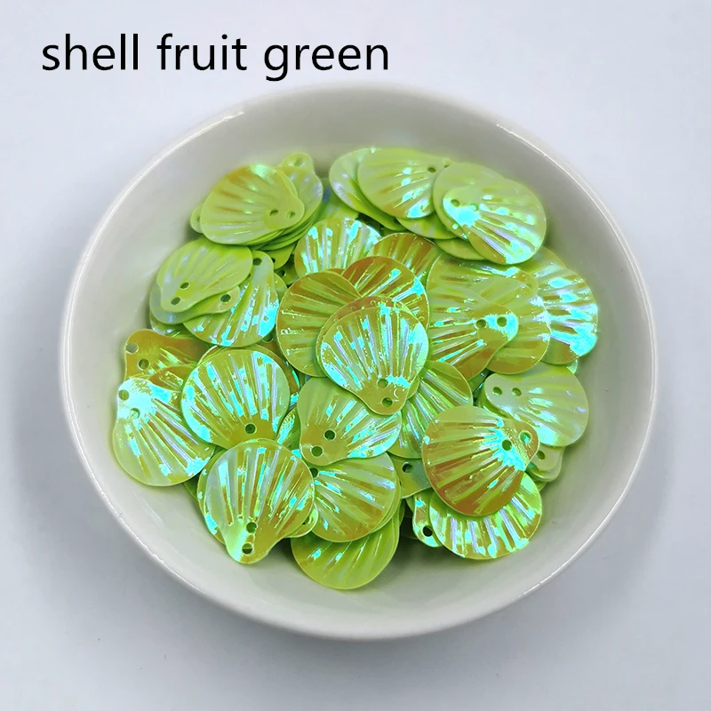 fruit green 11 г/лот 13 мм оболочка ПВХ свободные блестки шитье ремесло Блестки для свадебного украшения одежды платье колпачки для обуви DIY аксессуар - Цвет: fruit green