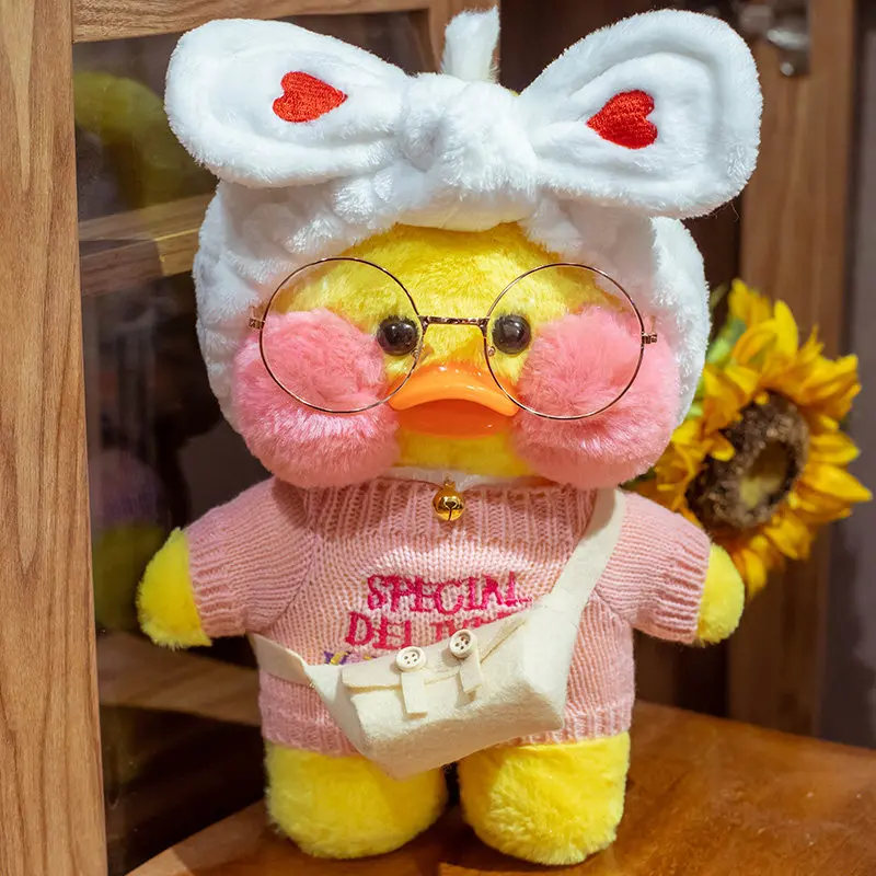 30 см LaLafanfan Plushie желтым утенком Животные Милые мягкие игрушки куклы для девочки