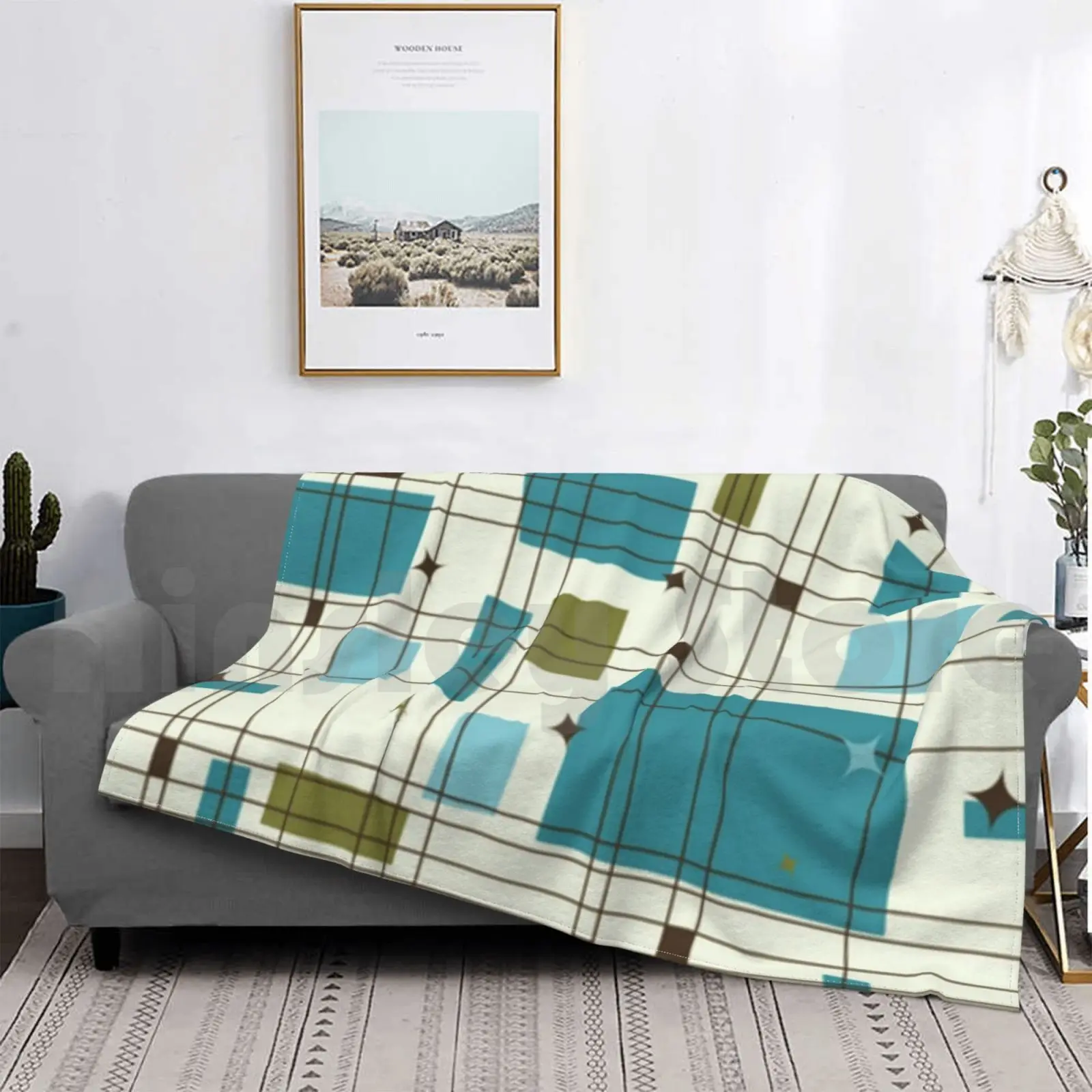 

Mid Century Modern Blanket Fashion Custom Lokki White Scandinavian Scandi Sweden Swedish Norway Norwegian