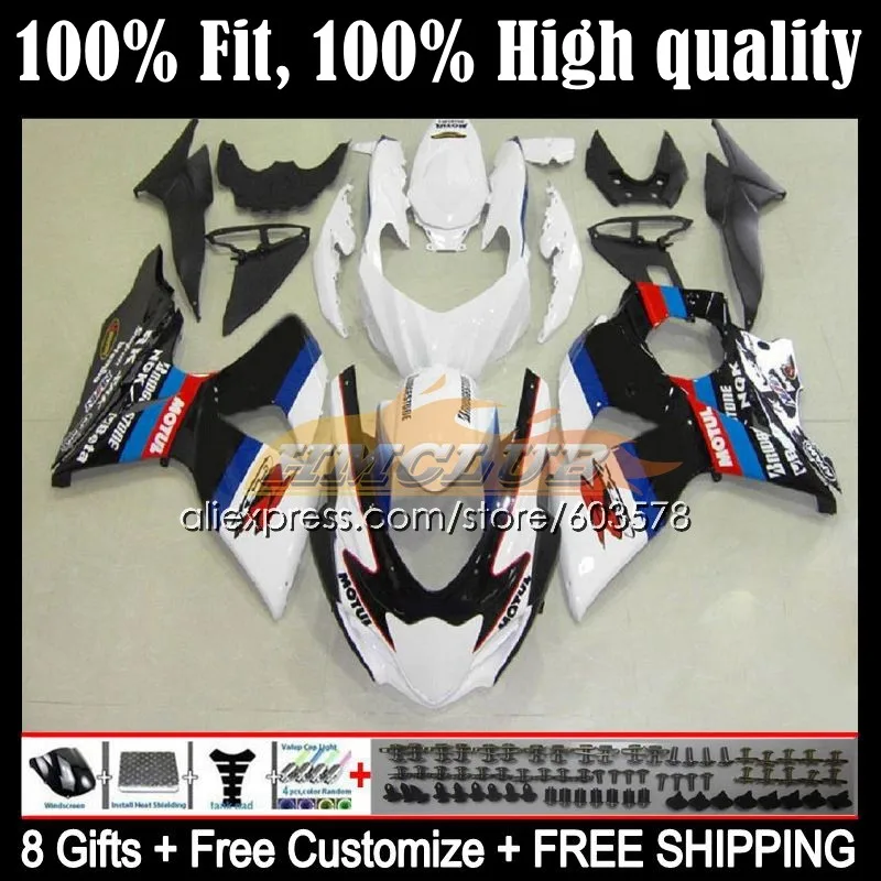 

Injection For SUZUKI GSXR1000 K9 GSXR-1000 09 10 11 12 13 14CL.9 GSXR 1000 2011 2012 2013 2014 2015 2016 Fairings factory white
