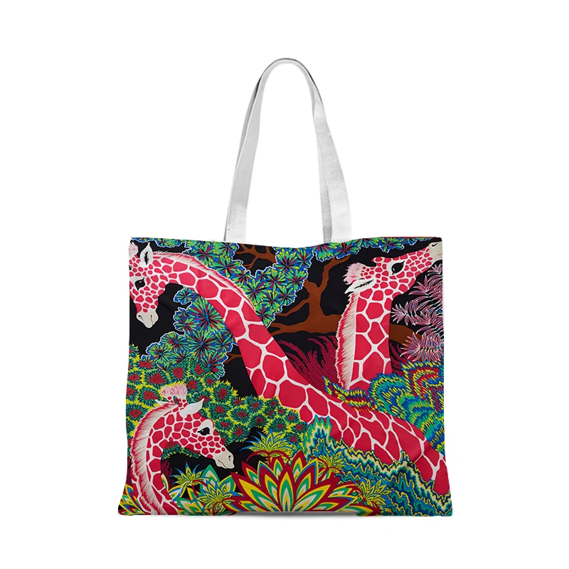 Three deer fashion ladies cotton linen regular large-capacity tote bag shoulder travel handbag shopping |