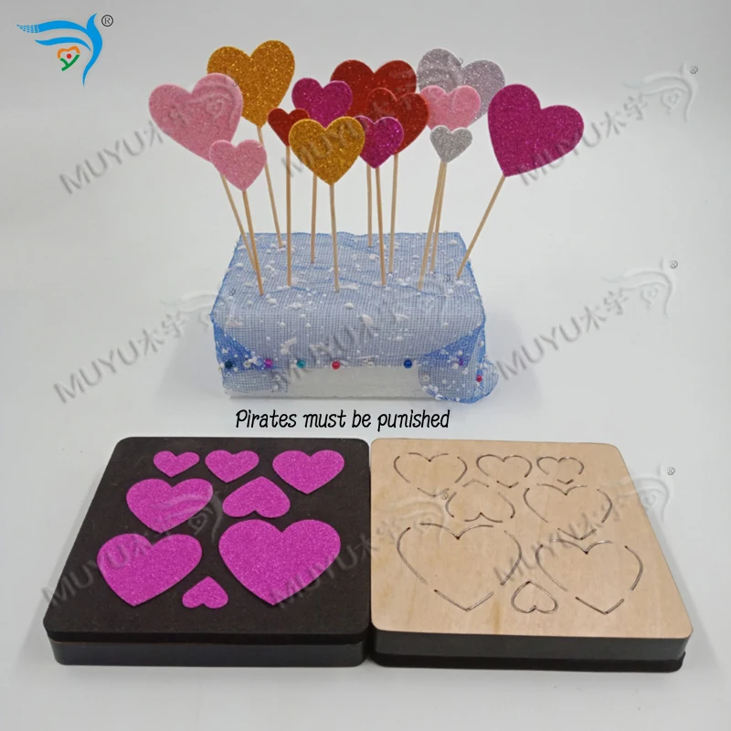 Форма любви лук деревянные штампы Scrabooking MY7128
