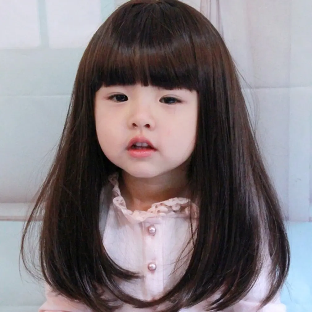 

Synthetic Heat Resistant Fiber Straight Child Hair Brown/black Children Wig