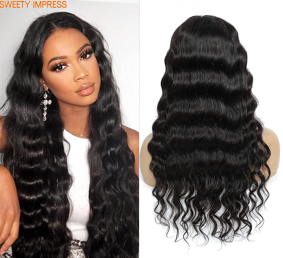 

Парик бразильский на шнуровке, свободные передние кудрявые натуральные волосы с глубокой волной, с предварительно выщипанной линией волос,...