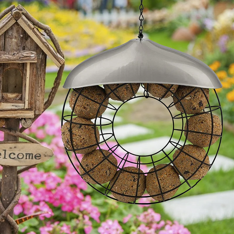 

Outdoor Wild Feed Bird Metal Suspension Type Cleaning Windproof Anti-squirrel Bird Feeding