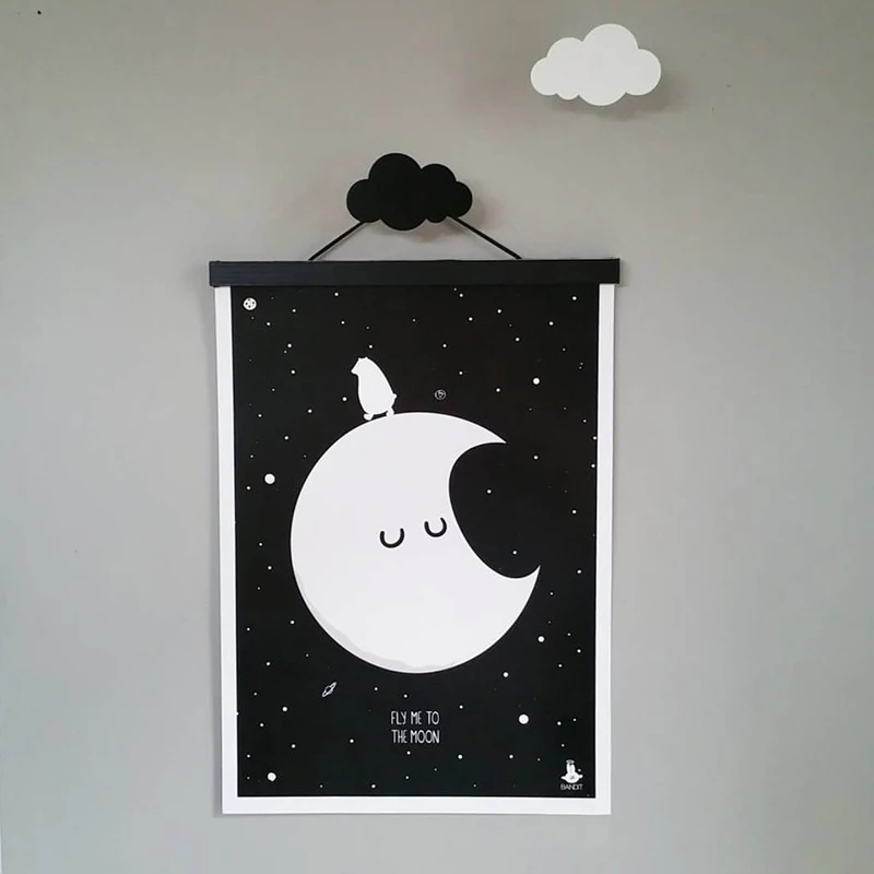 Деревянный милый узор для детской комнаты крючок настенные украшения дома