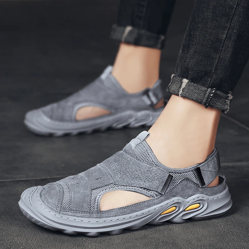 

Beach Sandals For Men Sandalias For Man Breathable Shoes Sneakers Mesh Slip On Fashion Men Beach Sandals 2020 Blade