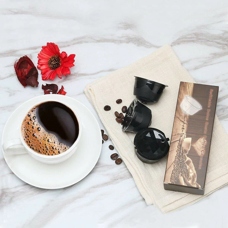 10 шт. пищевой материал многоразовая перезаправляемая кофейная капсула набор