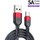 Новинка 2021, зарядный кабель для телефона 5A Micro USB Type-C, шнур для быстрой зарядки, мобильный телефон кабели, провод для Xiaomi Redmi Note 10 9