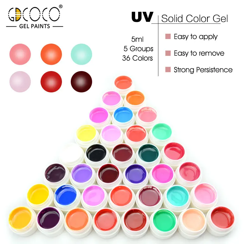 GDCOCO 5 мл чистый цветной гель для нанесения краски впитывающий УФ светодиодный