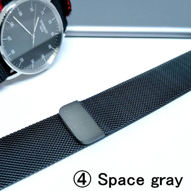 space gray Миланский Браслет, Браслет Нержавеющая сталь ремешок для наручных часов Apple Watch серии 1/2/3, 42 мм, 38 мм, версия браслет ремешок для наручных часов iwatch серии 4 40 мм 44 мм - Цвет ремешка: space gray