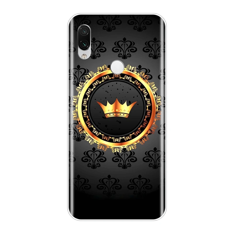 Силиконовый чехол для телефона Xiaomi Redmi Note 7 7S PRO мягкий накладка King And Queen Crown K20 Pro 7A GO