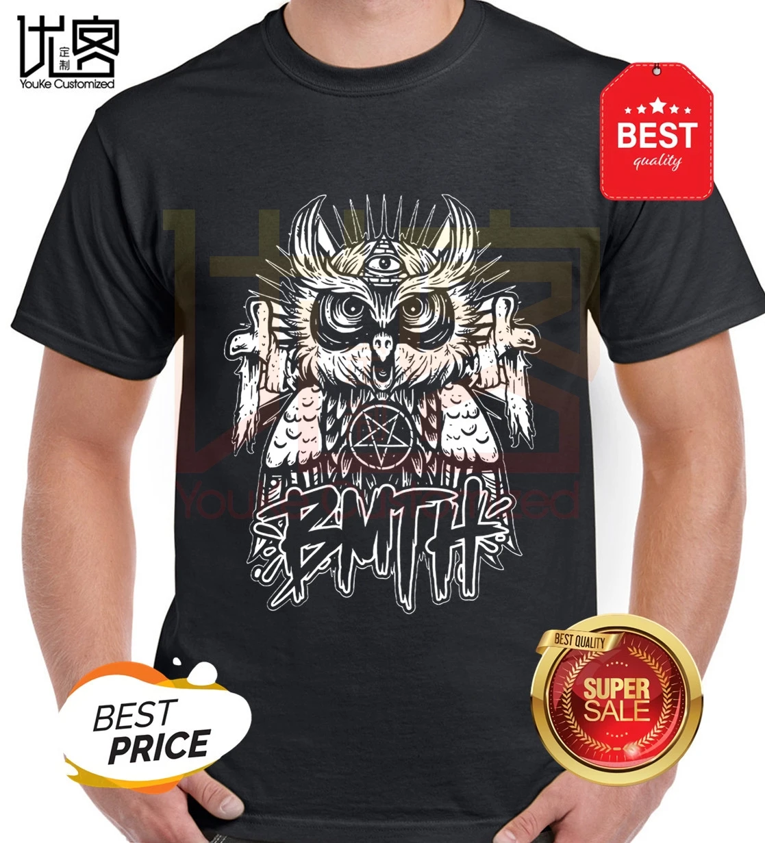 Футболка с рисунком Bring Me The Horizon Graphic мужская и женская футболка BMTH Rock топы из 100%