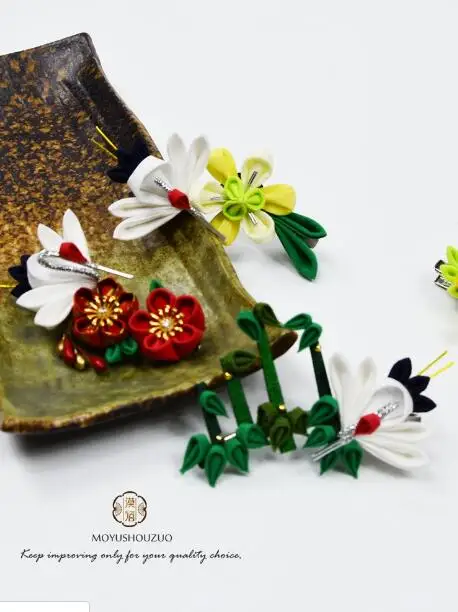 Ручной работы оптом красивое кимоно шпилька цветок головной убор Косплей