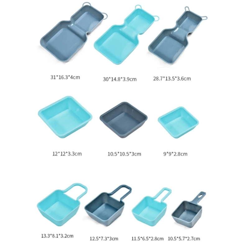 

Food Plate Mixing Bowl Square Dried Fruit Snack Salad Kitchen Bowl 10PCS