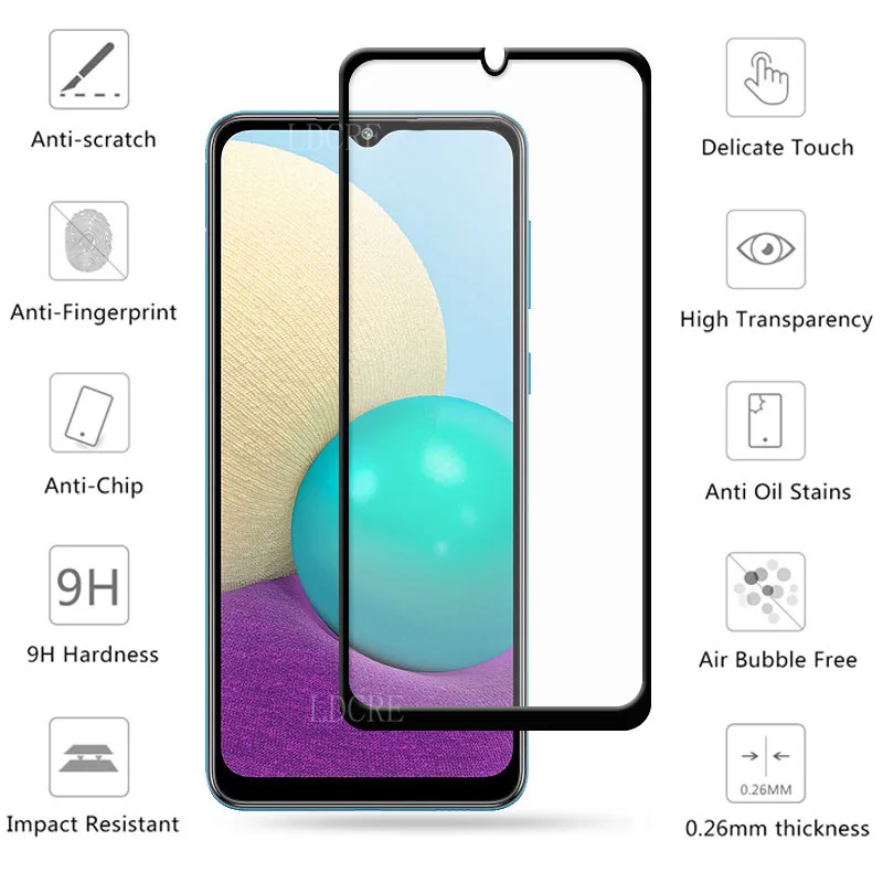 full cover tempered glass for samsung galaxy a02 glass for samsung a02 film screen protector for samsung galaxy a02 lens glass free global shipping