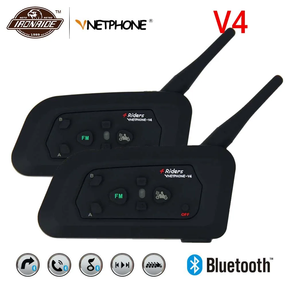 Bluetooth гарнитура VNETPHONE для мотоциклетного шлема 2 комплекта|Наушники шлемов| |